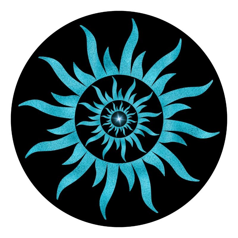 Soleil Spirale Bleu Saphir
