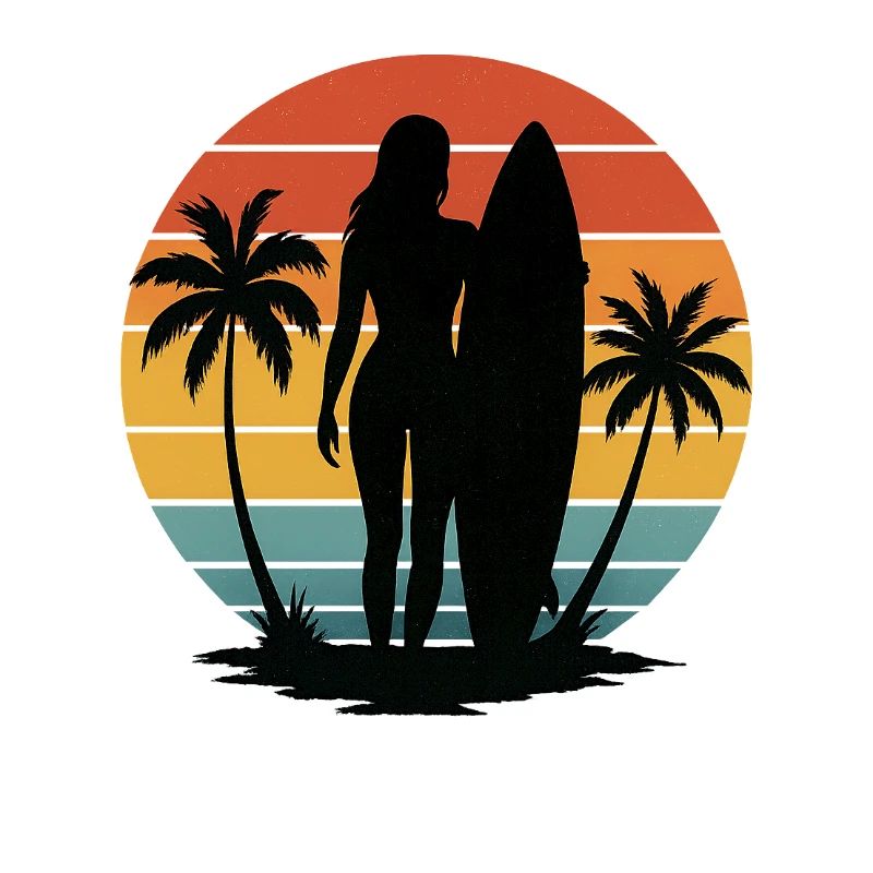 Surfeuse féminine Retro Sunset
