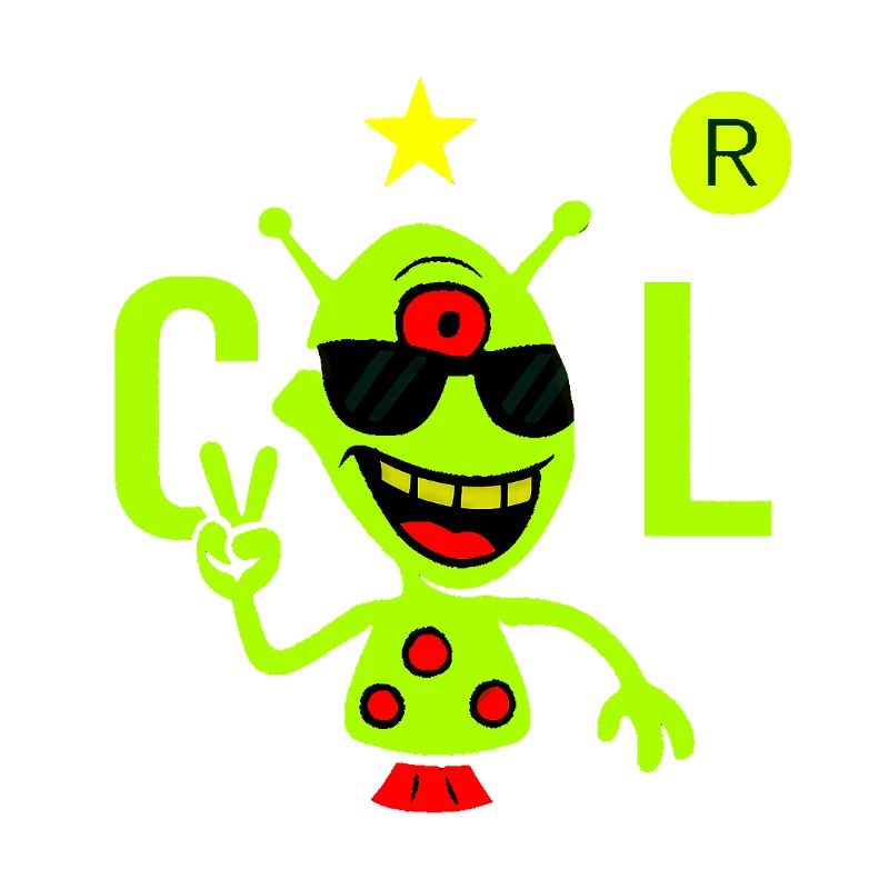 Alien vert avec lunettes de soleil