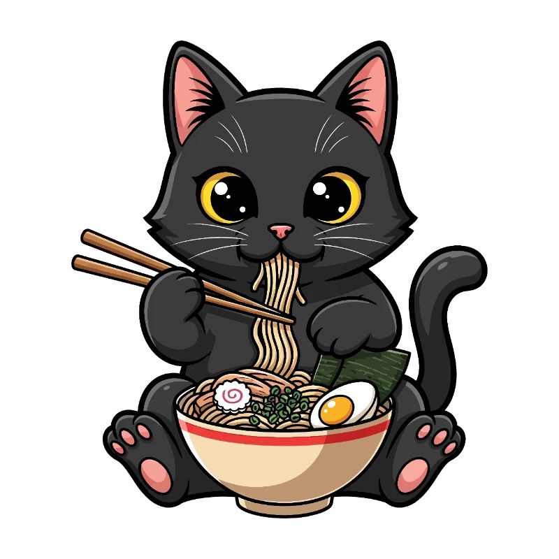 Black cat greedy ramen
