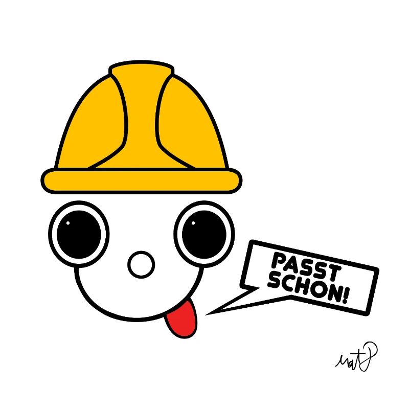 Koppie with construction worker's helmet