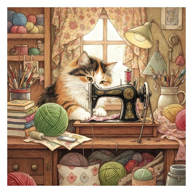 Câlins à la machine à coudre de Cat Studio