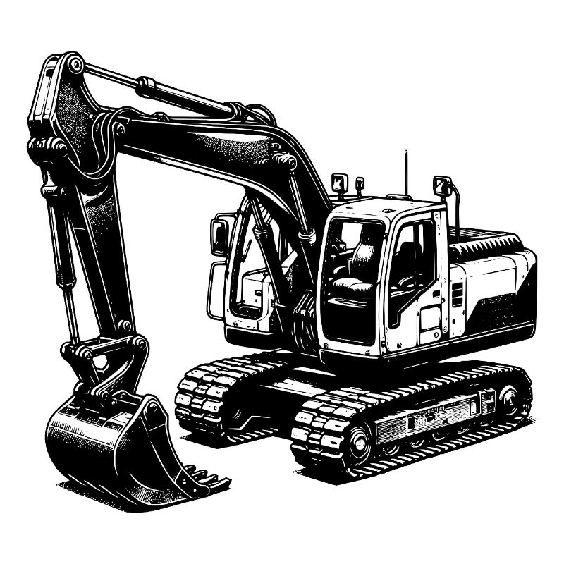 Strong excavator the machine with long arm