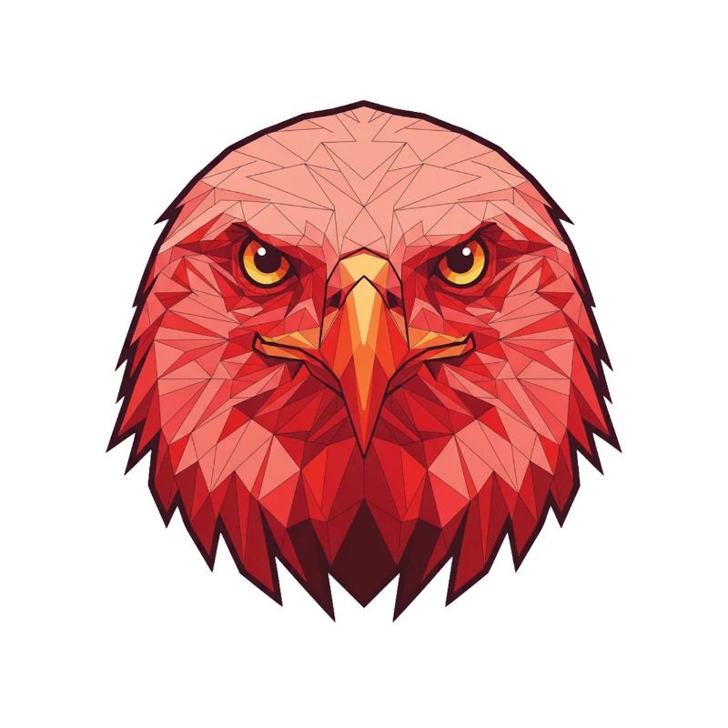 Portrait Lowpoly de l’Aigle Rouge