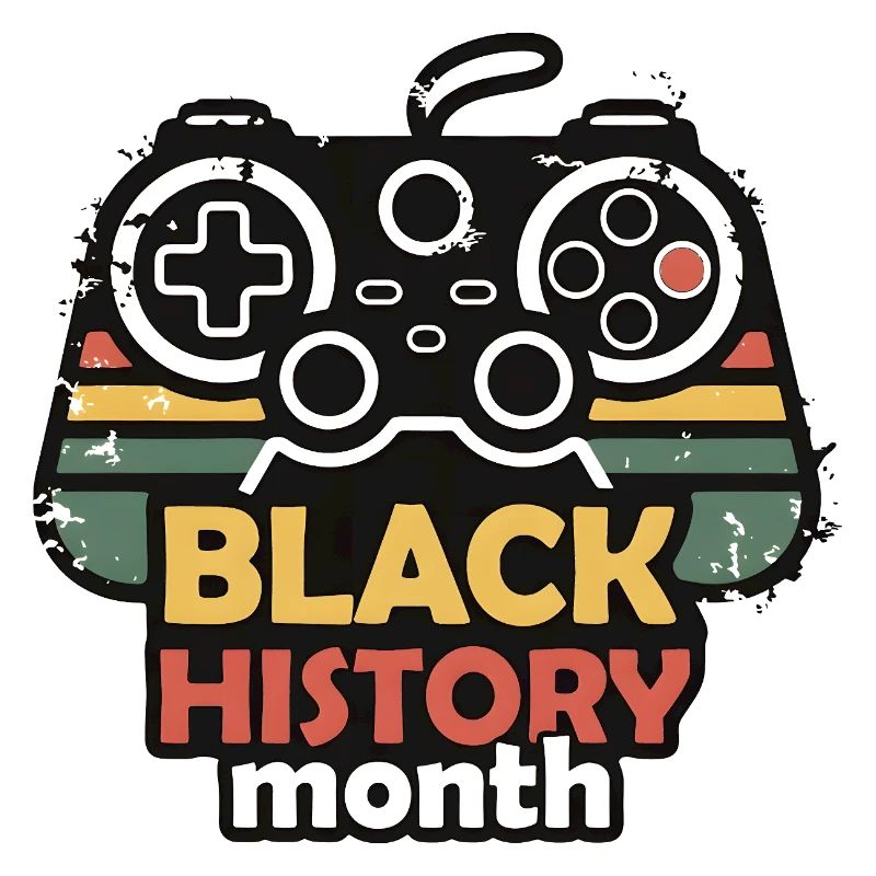 Black History Month Gaming Controller Retro