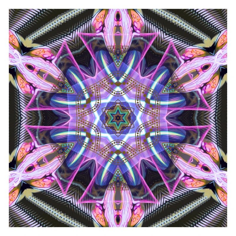Psychedelische Neon Mandala Muster