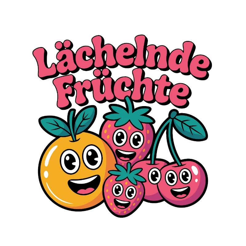 Lächelnde Früchte Cartoon Spaß