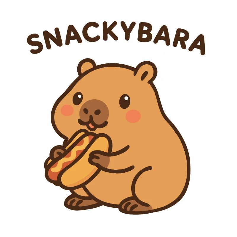Snackybara – Capybara mit Hotdog