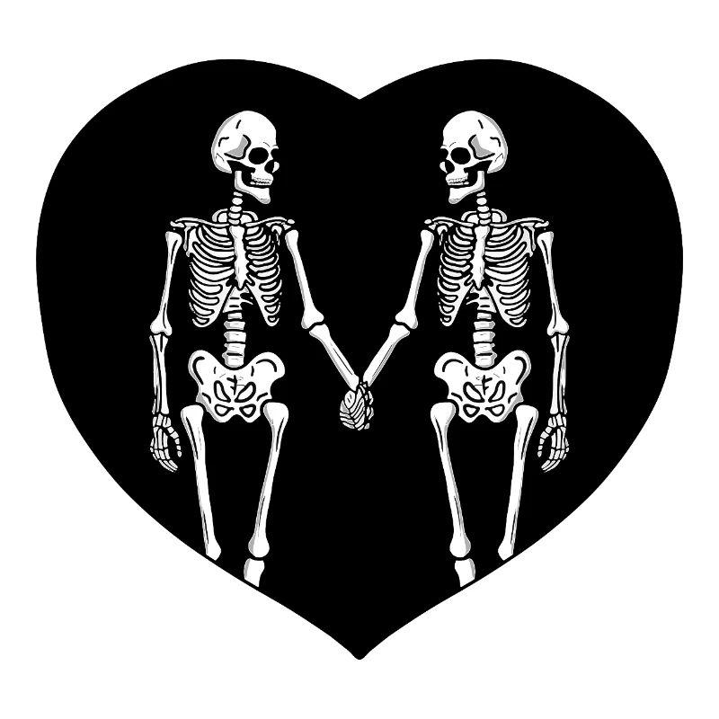 Skeleton Lovers Heart