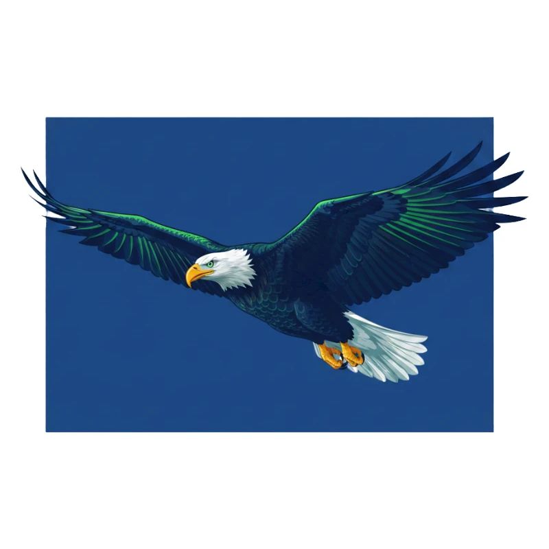 Vol d’aigle dans Blue Sky, Seattle, Seahawks