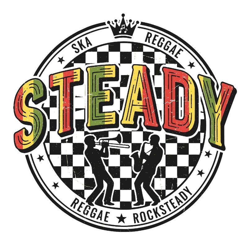 Steady Ska Reggae Circle Logo