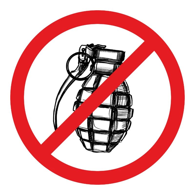 Grenade interdite ! Paix ! - Illustration