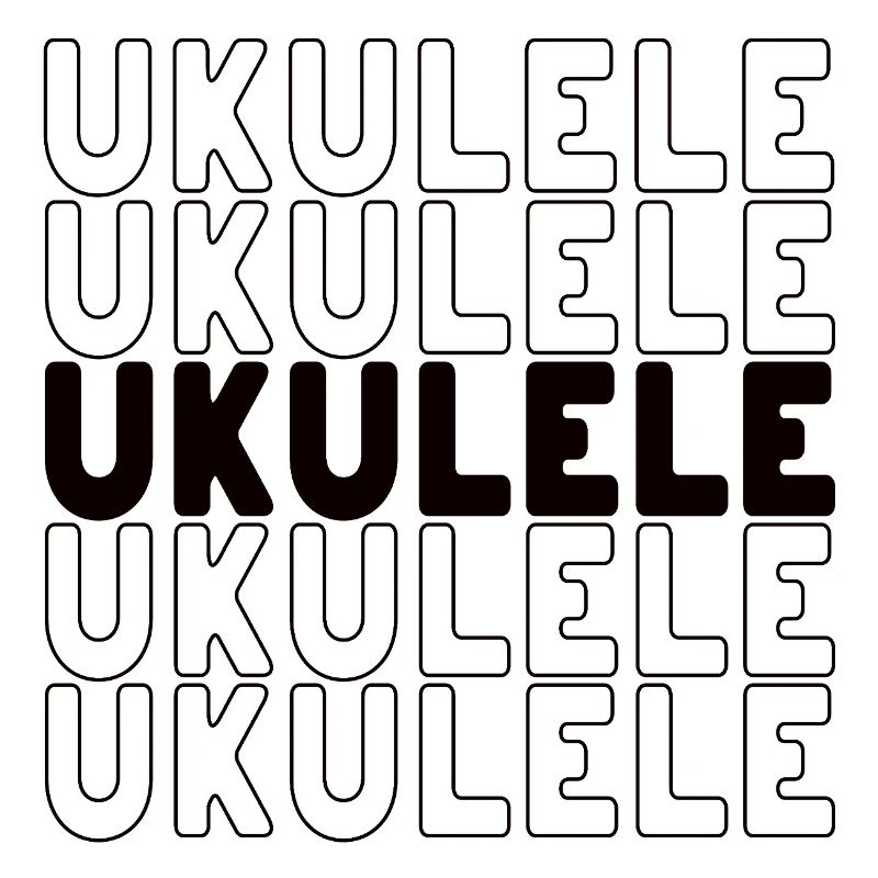 Ukulele typography