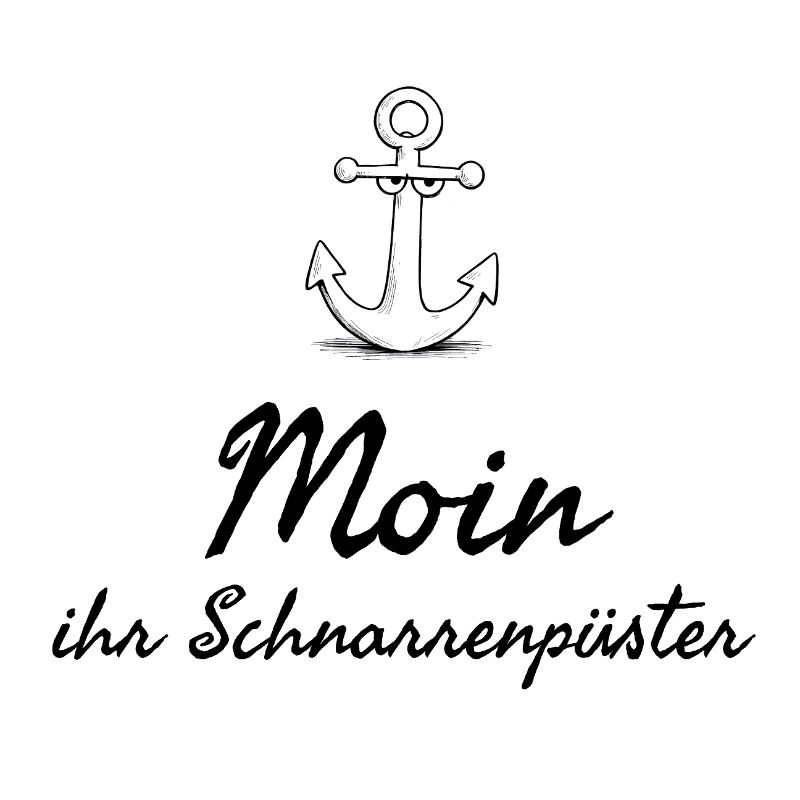 Moin plattdeutsches Schimpfwort mit Anker