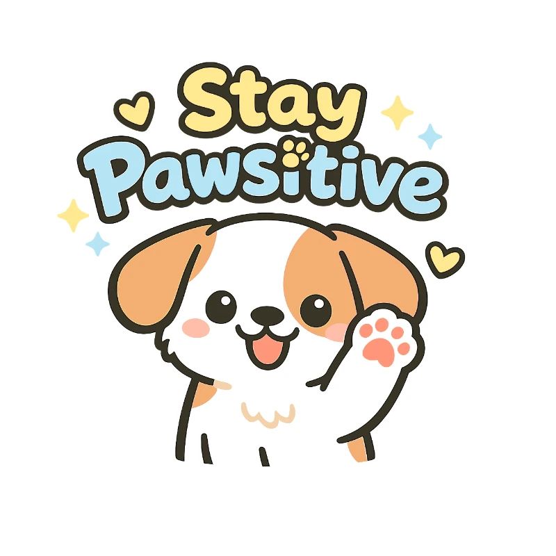 Reste Pawsitive – Caricature de chien mignon