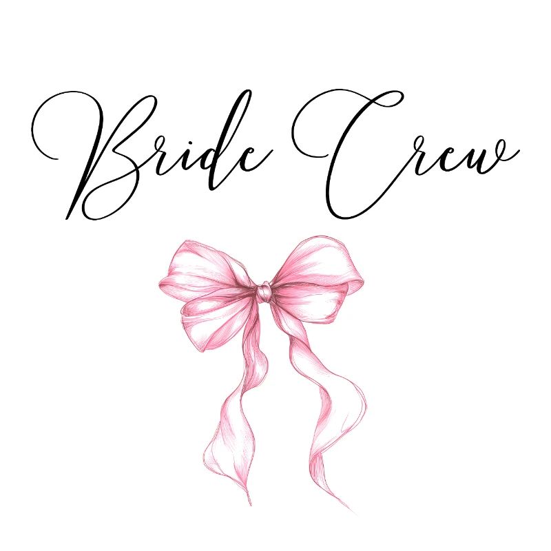 Bride Crew! Pinke Schleife