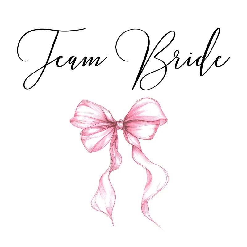 Team Bride! Pinke Schleife