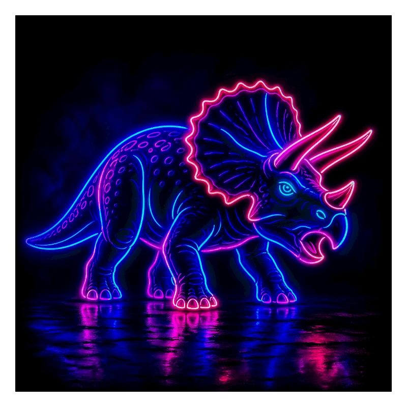 Neon Triceratops Neon Light