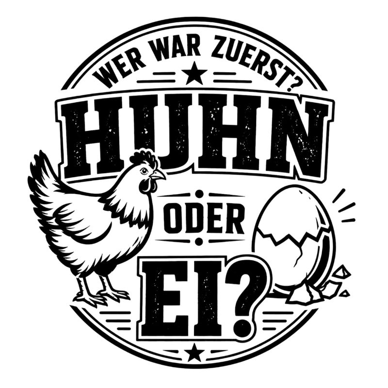 Stampiges Huhn und Ei Emblem