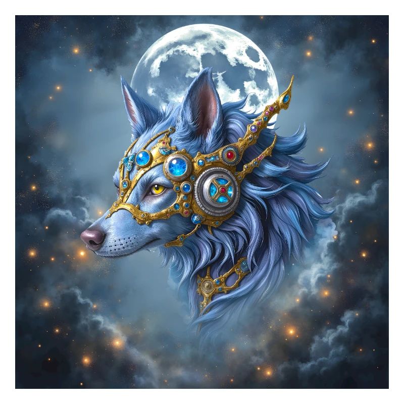 Mystic Crown Moon Wolf