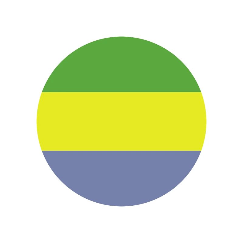 Drapeau rond du Gabon