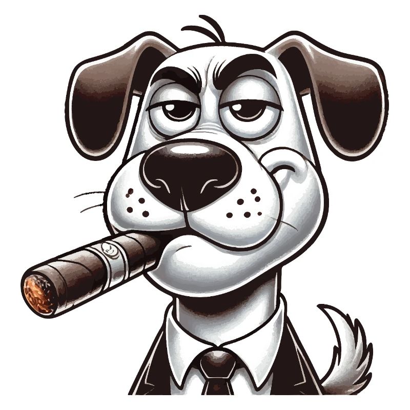 Hund mit Zigarre