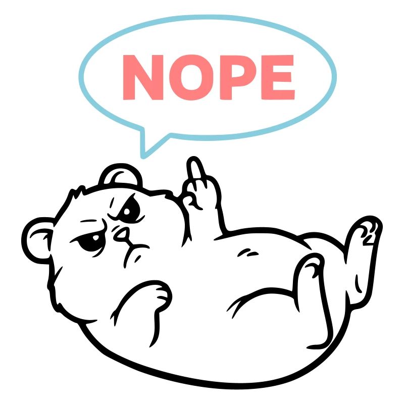 Hamster Nope Comic Speech Bubble