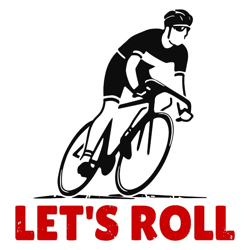 Dynamic Cyclist Silhouette