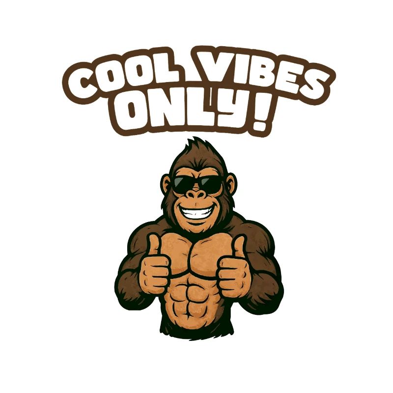 Gorilla mit Cool Vibes