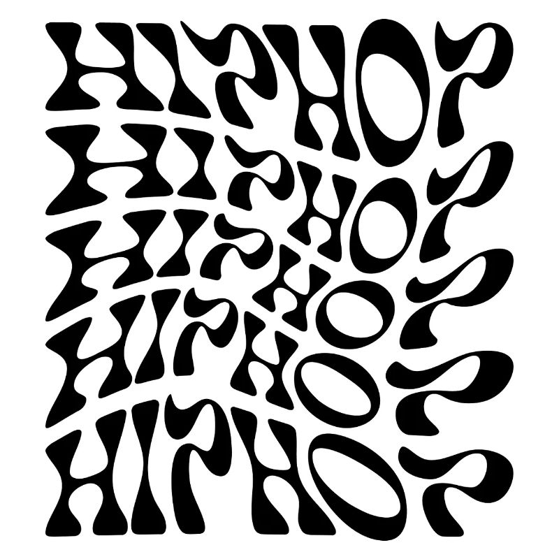 Hip Hop liquid wavy logo pattern