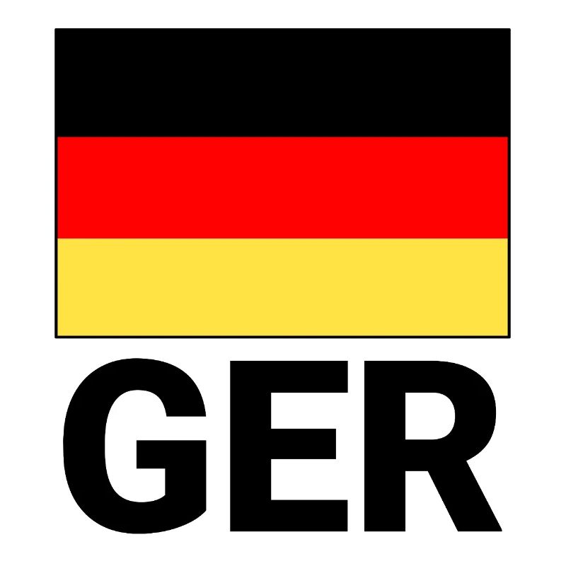 Drapeau allemand avec abréviation CECR