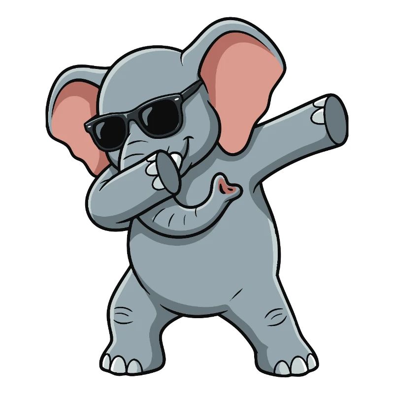 Lustiger Elefant im Dab-Style