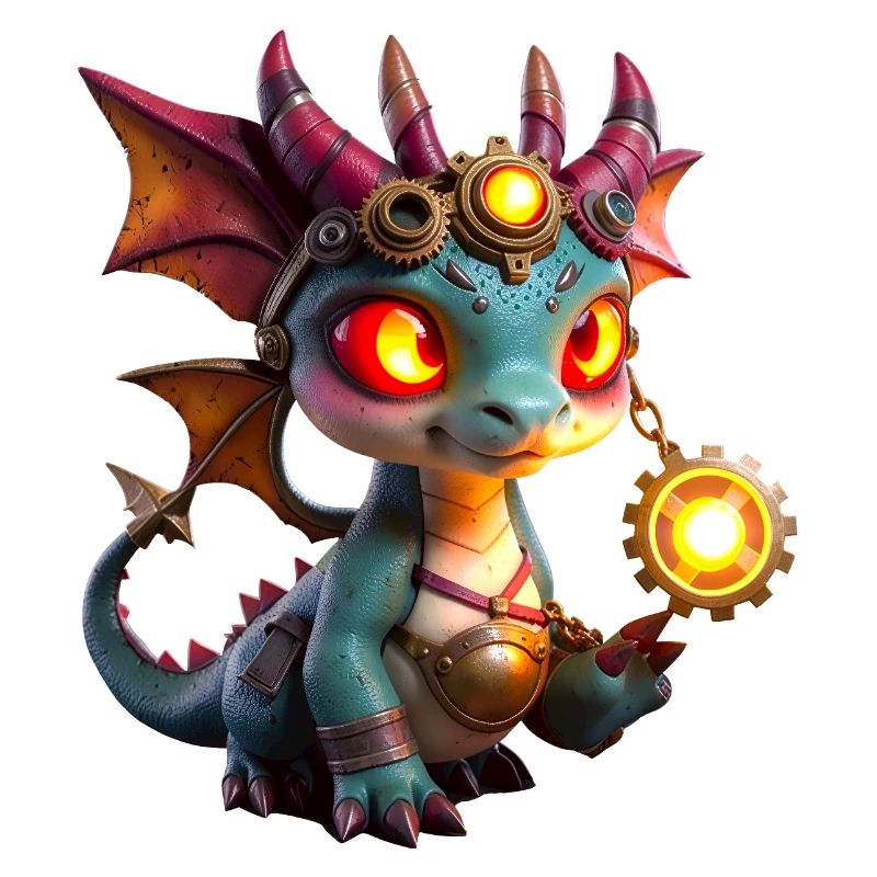 Illuminated Steampunk Dragon