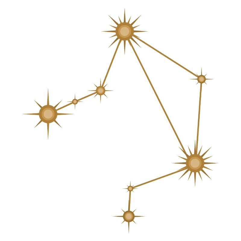 Sternbild Waage Sternzeichen Sternzeichen Golden