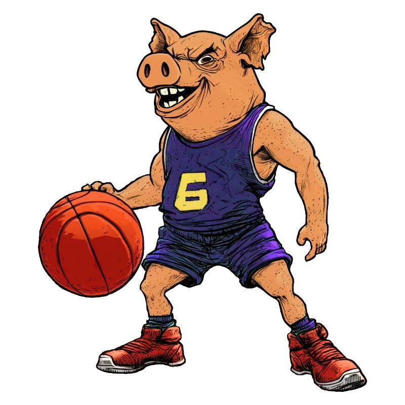 Cochon basketteur basketteur