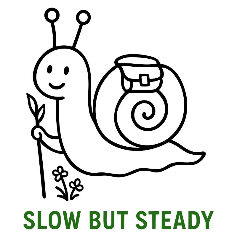 Wanderschnecke Slow but Steady