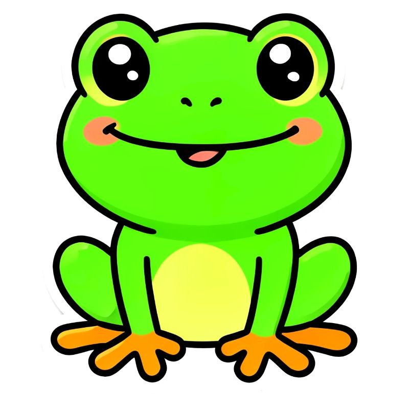 Bright Lime Frog Charm