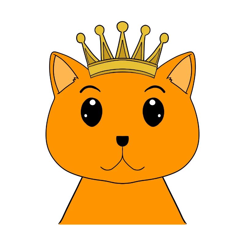 Chat avec couronne - Chat persan avec couronne