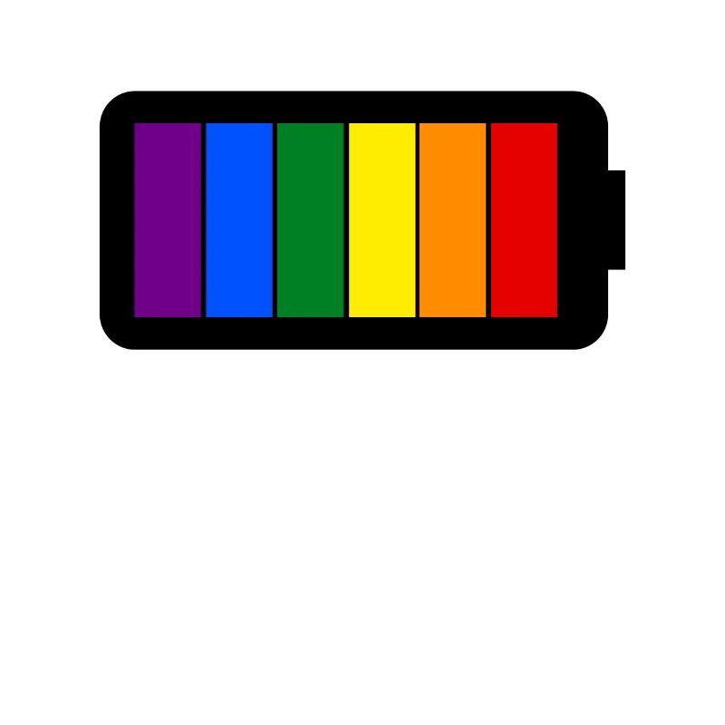 Regenbogenfarben Batterie Loading - Gay Pride