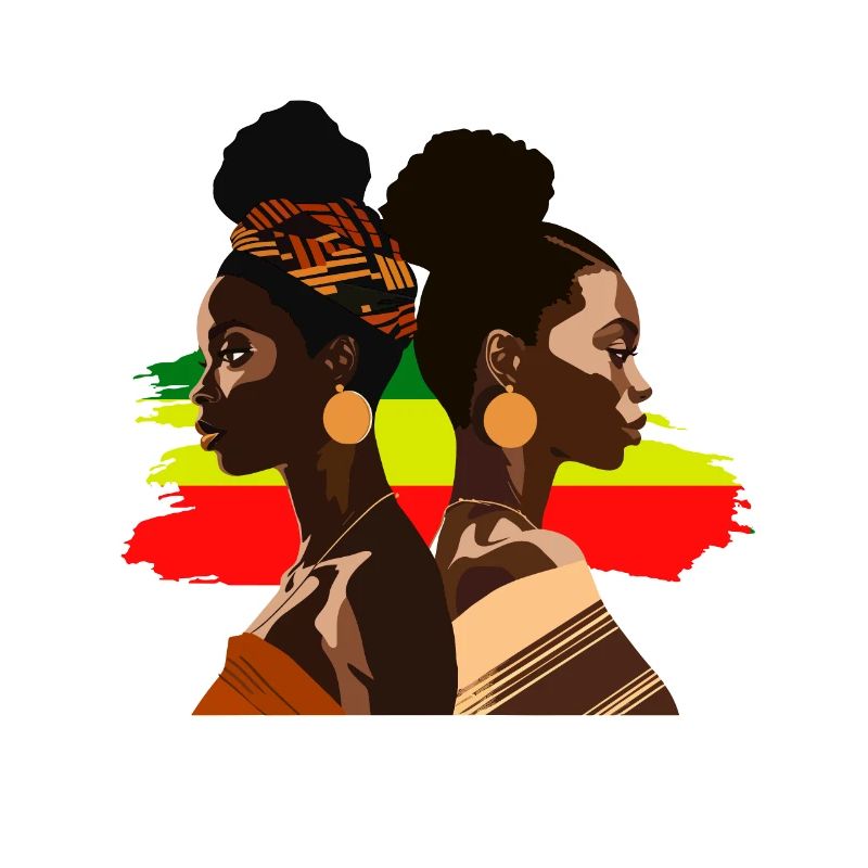 Beautés africaines Vitiligo Juneteenth