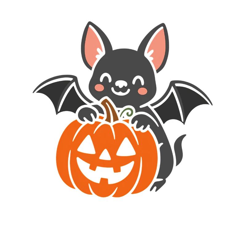 Cute Halloween snack mouse with pumpkin
