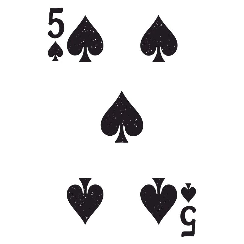 Playing Cards Silhouettes Pattern 5 Spades