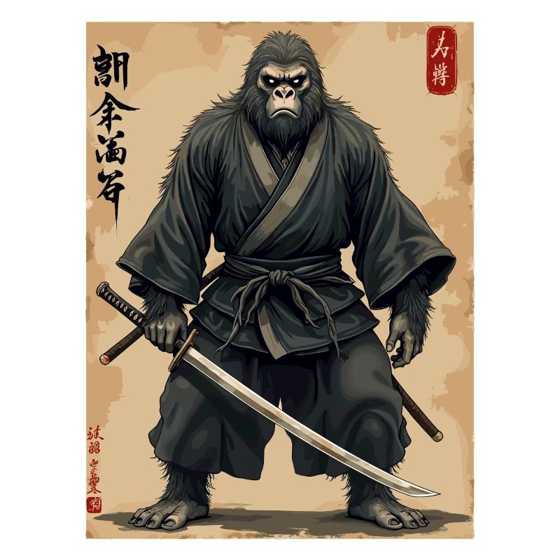 Gorilla Samurai with Katana