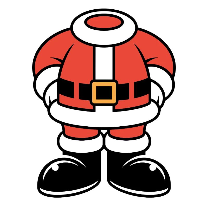 Große Santa Silhouette in Rot
