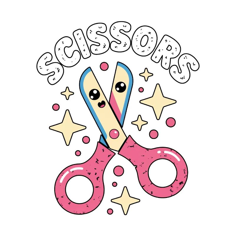 Schere Stein Papier Kawaii Scissors