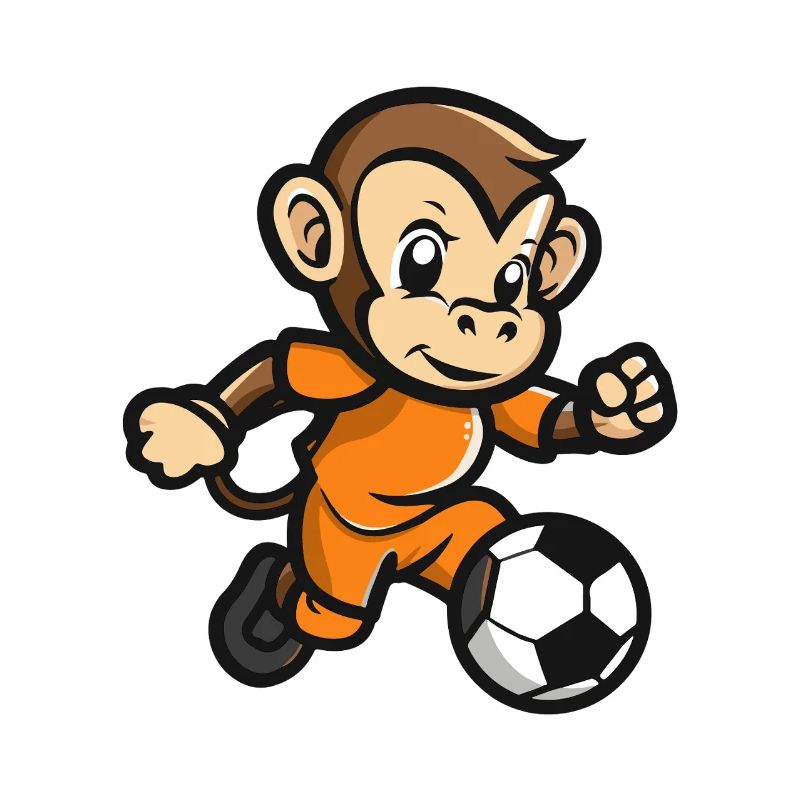 Affe Comic Fußball