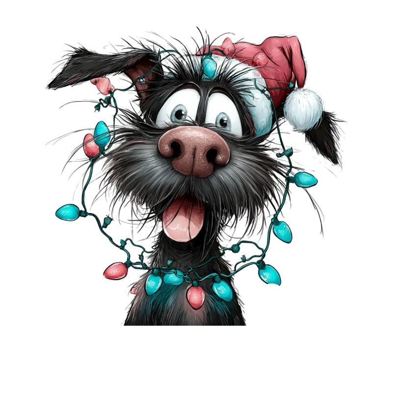 Weihnachtswuff mit Lichterkette