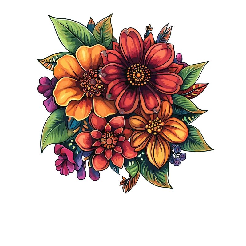 Colourful floral composition