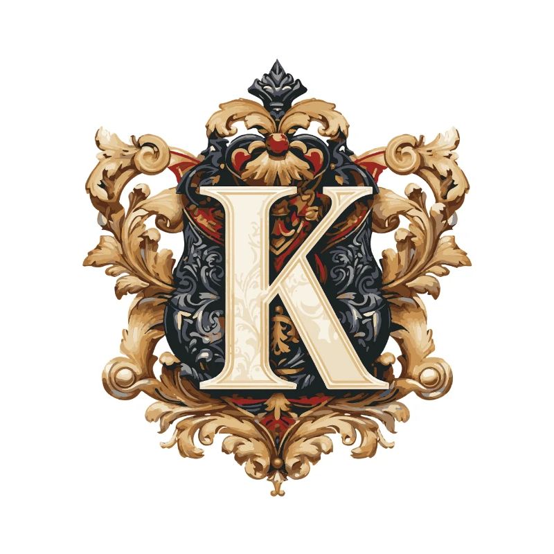 K Buchstabe Name Krone