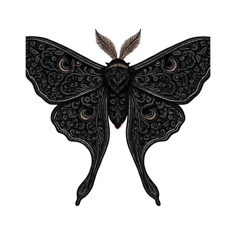 Moon Moth Moth Gothic Tattoo